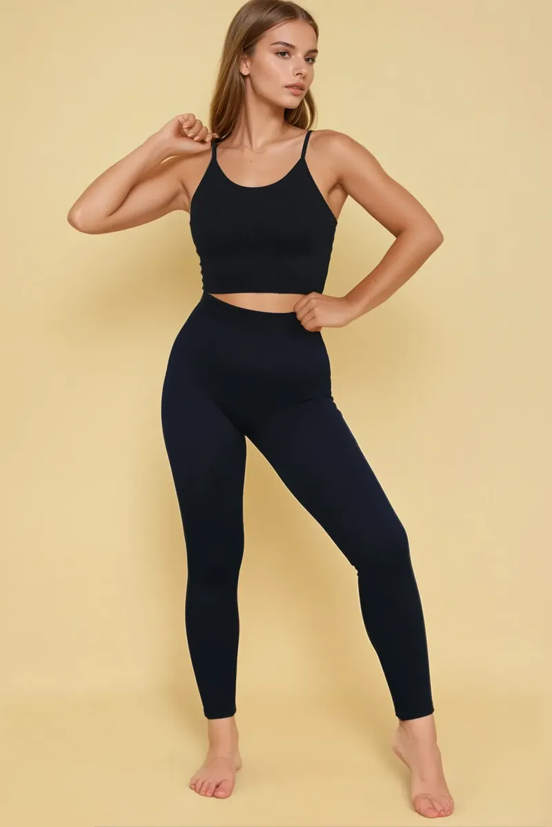 Black seamless set